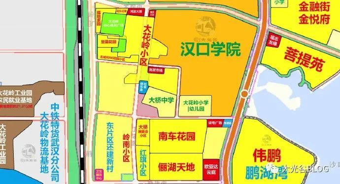 江夏大花岭汉口学院西南侧两小地块属性调整! 江夏大花岭汉口学院西南侧两小地块属性调整!
