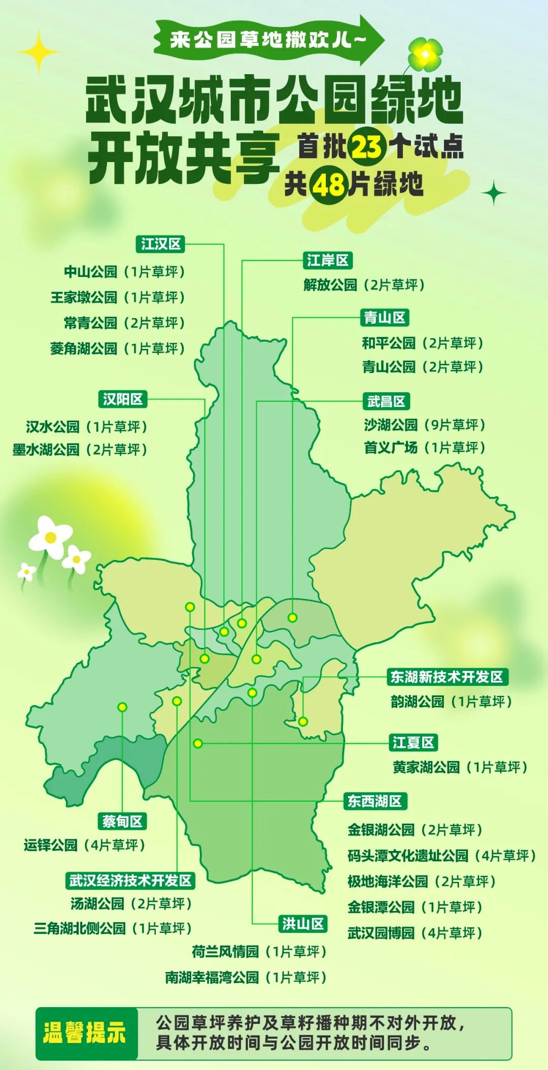 首批!江夏一处公园绿地开放共享 首批!江夏一处公园绿地开放共享