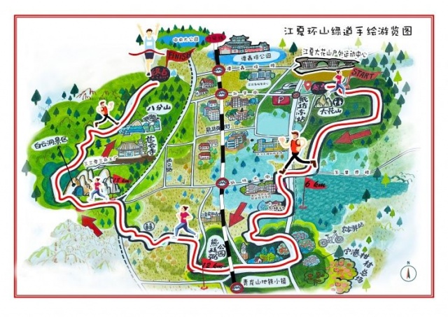 原来地图也可以画得这么美！你看过这样的江夏环山路吗？