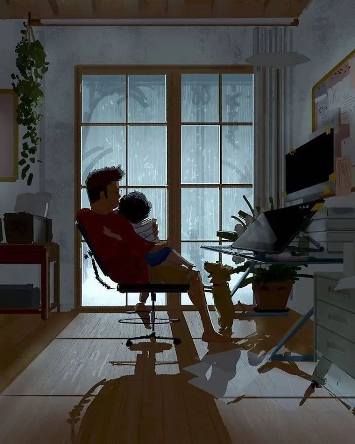 14幅暖心插画告诉我们，一家人在一起，才是稳稳的幸福